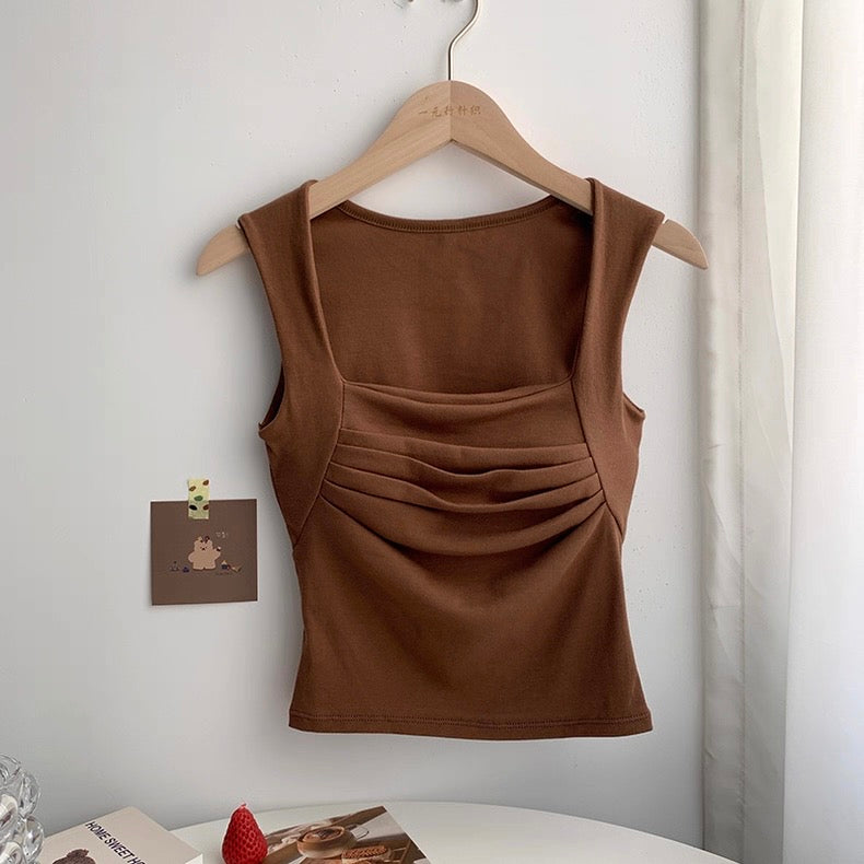 Capetown Ruched Built-In Bra Top